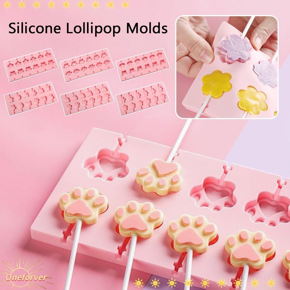 Khuôn Silicon Làm Kẹo Mút/Bánh Quy Hình Động Vật/Hoa Dễ Thương DIY