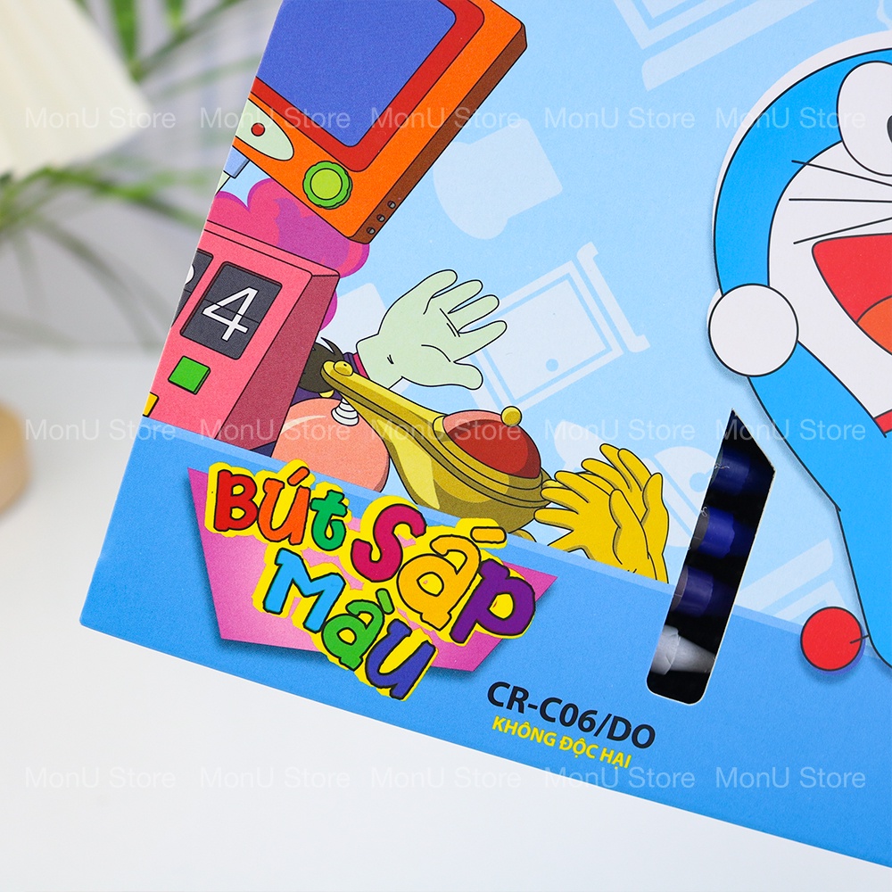Bút sáp màu hộp 24 cây DORAEMON DOREMON dễ thương cute không độc hại MON0338 TooYoo
