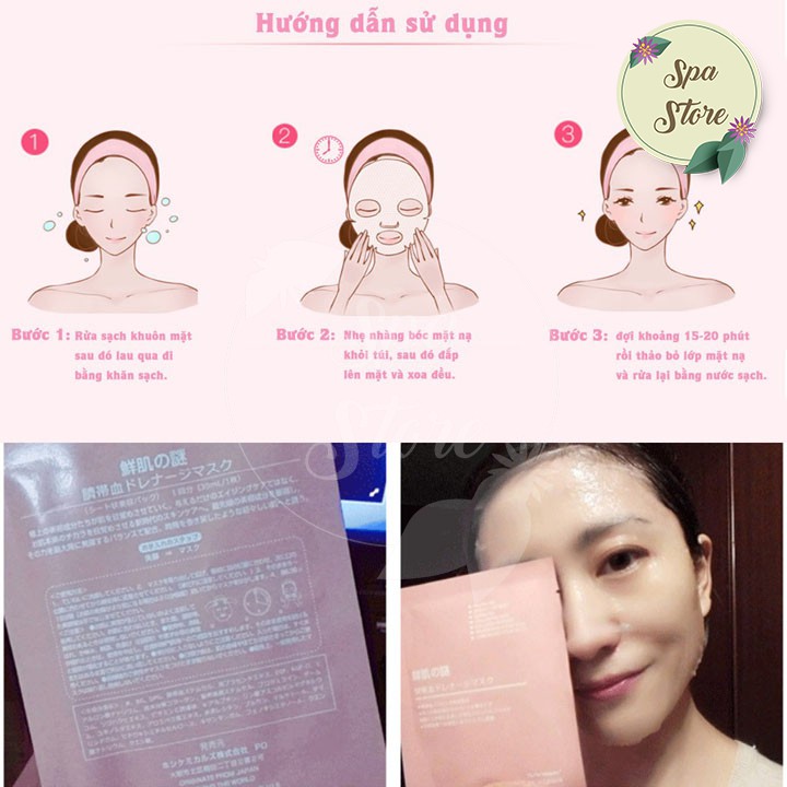 [Quà Tặng] Miếng Đắp Mặt Nạ Tế Bào Gốc Nhau Thai Cuống Rốn Rwine Beauty Mask Cao Cấp Chính Hãng Nhật Bản Hộp 50 Túi 40ML