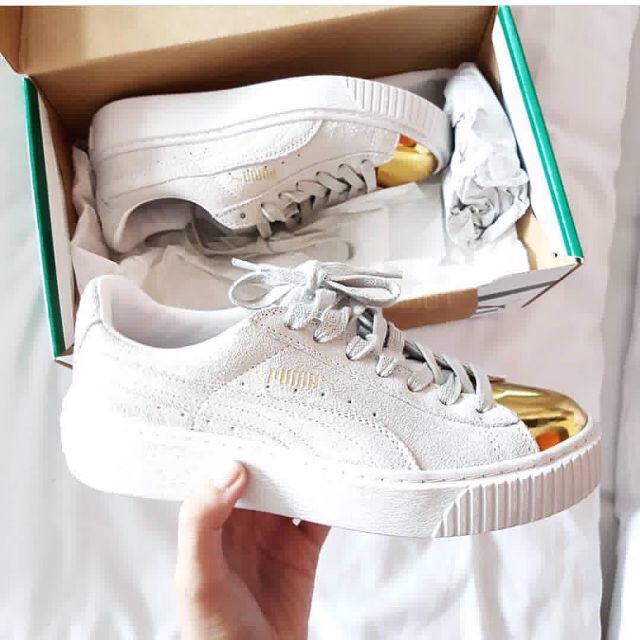 GIÀY PUMA SUEDE PLATFORM GOLD