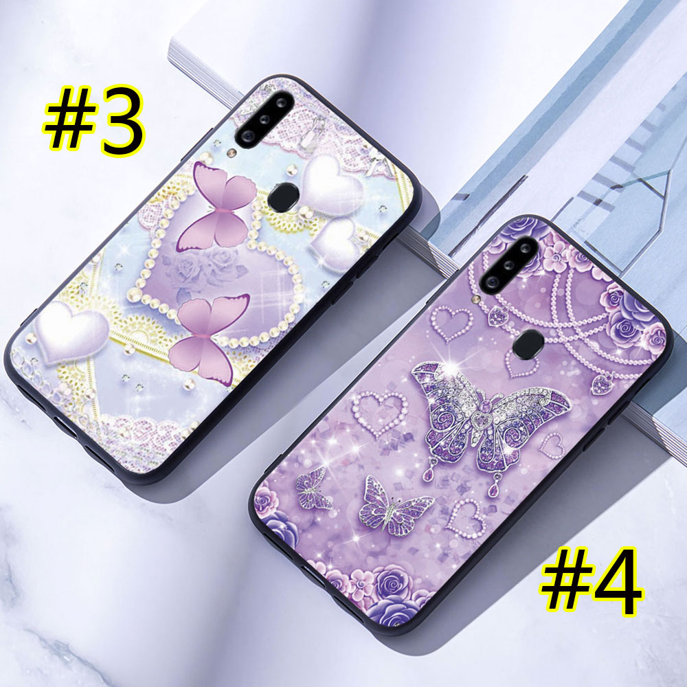 Ốp Điện Thoại Mềm Samsung Galaxy A10 / A20 / A30 / A50 / A10S / A20S / A30S / A50S Bướm Kim Cương
