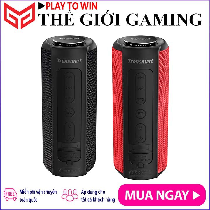 Tronsmart Element T6 Plus/T6 Plus Upgraded Loa không dây bluetooth 5.0 ngoài trời, âm thanh vòm 360 độ, Bass sâu