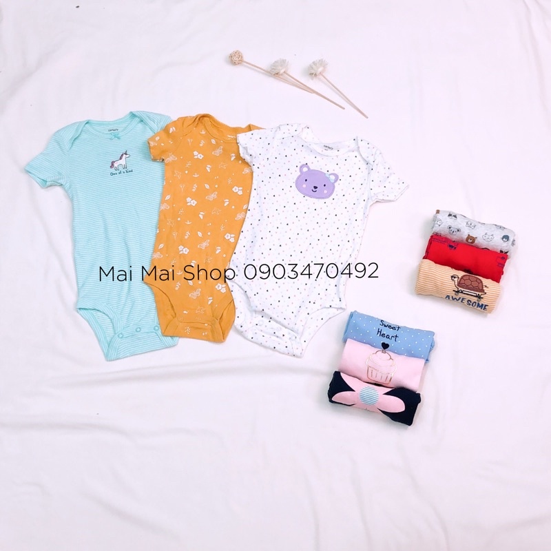 set 3 body chip hè xuất dư cho bé- Body suit cotton mát, co dãn tốt