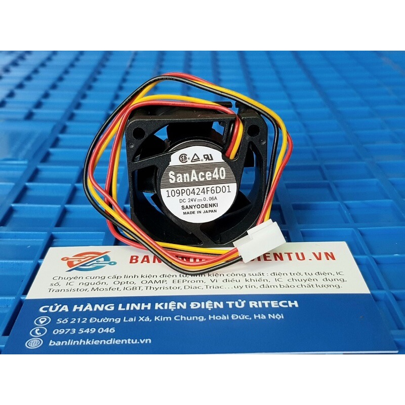Quạt Sanyo Denki 109P0424F6D01 SanAce40 24VDC 0.06A 40x40x20mm