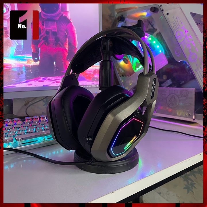 Tai Nghe Chụp Tai Máy Tính Có Mic Led RGB Eaglend F9 Giả Lập Tai Nghe Headphone Gaming Bass Lớn Âm Thanh Hay