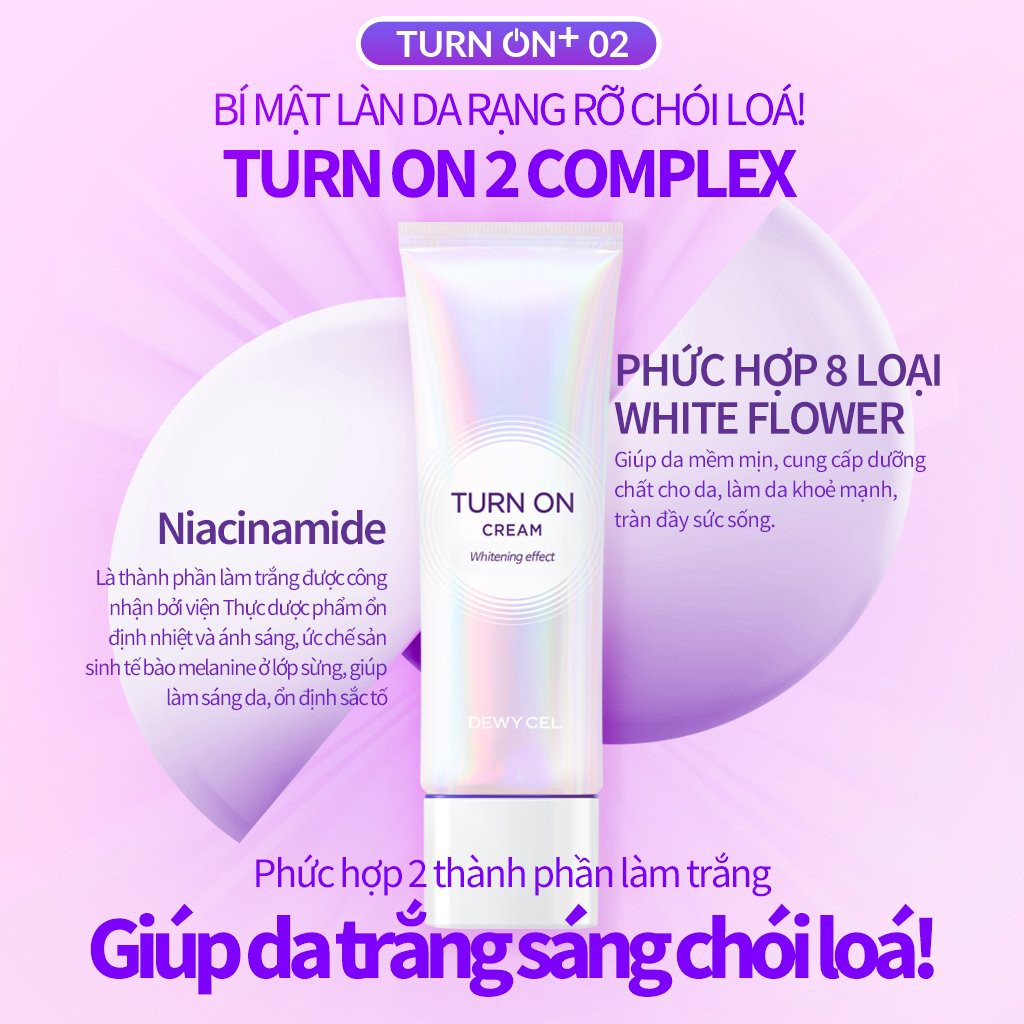 Kem Dưỡng Nâng Tone Da DewyCel Turn On Cream GomiMall | BigBuy360 - bigbuy360.vn