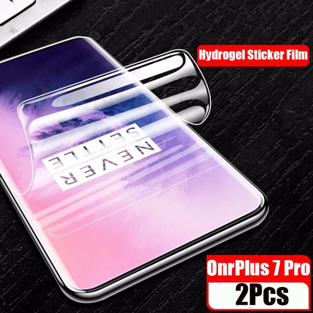 Set 2 miếng dán hydrogel bảo vệ màn hình cho oneplus 7 pro / 6 / 6t / 1