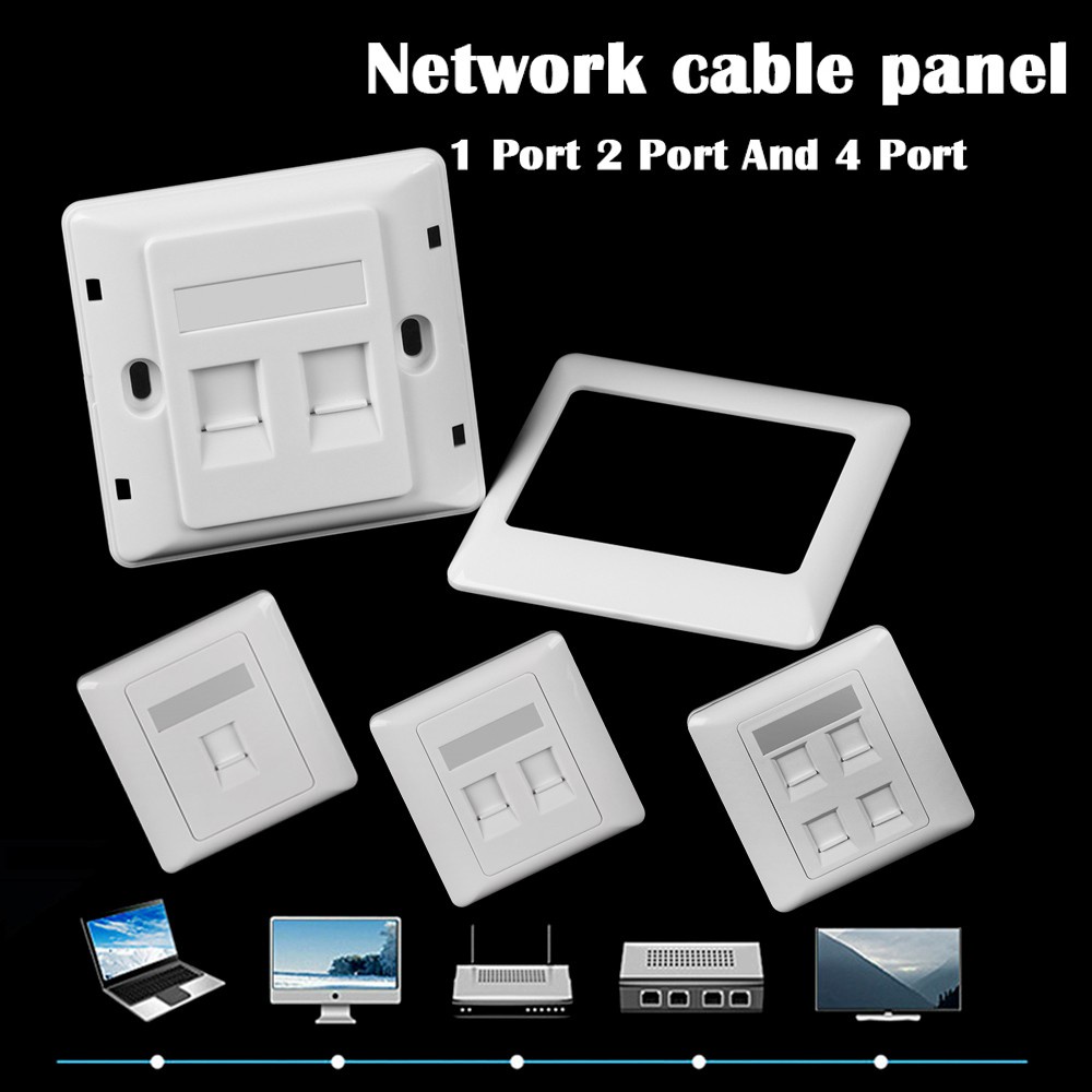 Daphne Ổ Cắm Mạng Ethernet 1 Cổng 2 Cổng Và 4 Cổng Rj45 Gắn Tường Tiện Dụng