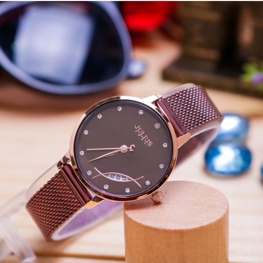 Đồng hồ nữ Julius JA-1179 dây thép | Julius Official