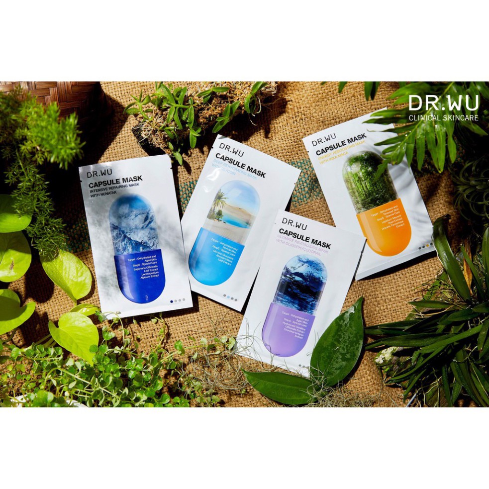nam103 Hạn Dùng 2022 DR.WU Mặt Nạ Đài Loan Cao Cấp Hình Viên Thuốc Dòng Vitamin A-B-C-D-E - Dr Wu Capsule MaskSheet 1 Mi