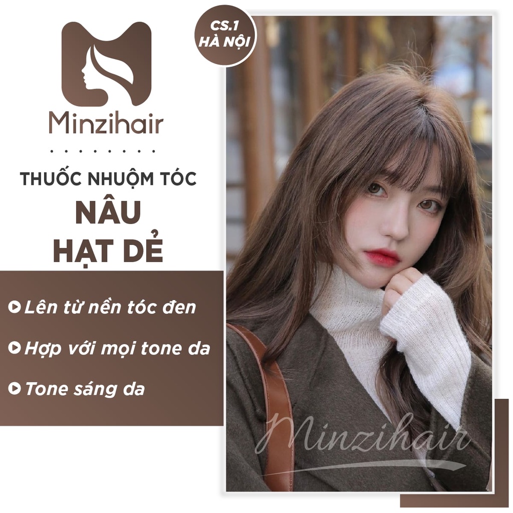 Thuốc Nhuộm Tóc Nâu Hạt Dẻ | Lên Từ Nền Đen | Minzihair