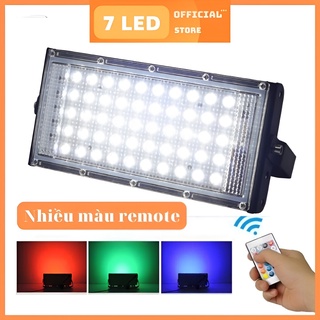 Đèn Led pha 50W siêu sáng 220V - đèn pha led sáng trắng , nháy 7 màu chống nước