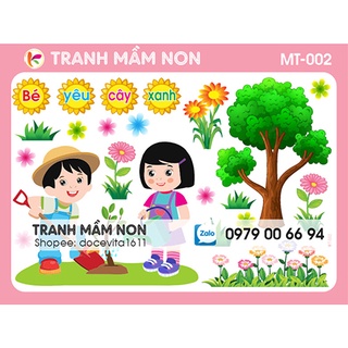 Decal mầm non-GÓC THIÊN NHIÊN khổ lớn 127x80