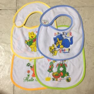Set 2 yếm dán cotton cho bé ăn dặm