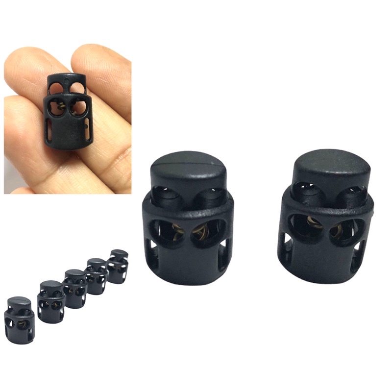 5 cái - Nút chặn 2 lỗ nhựa hàng xuất khẩu đẹp, chắc chắn dùng trong thời trang, giày, balo, túi xách