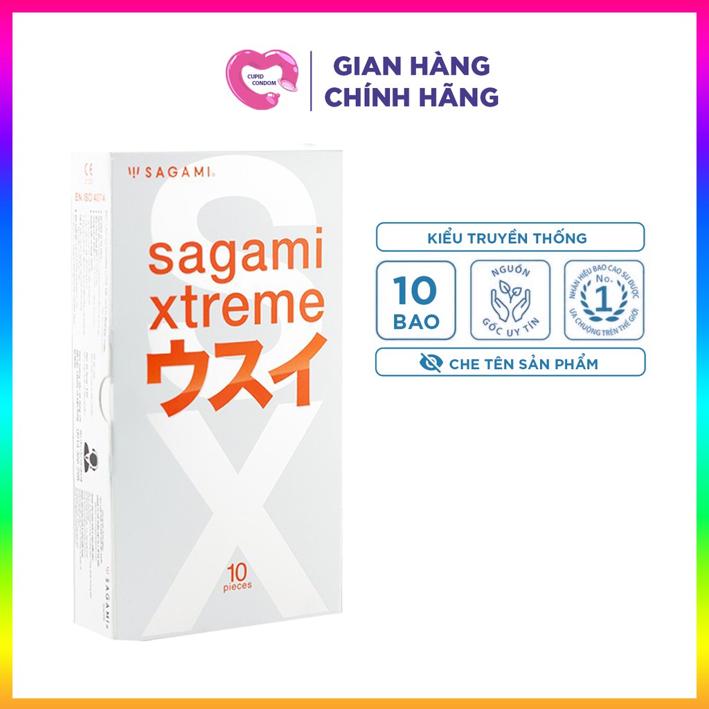 [Chính hãng] Bao Cao Su Siêu mỏng 10 chiếc Sagami Xtreme Super Thin - Nhật Bản - Cam kết chính hãng Sagami