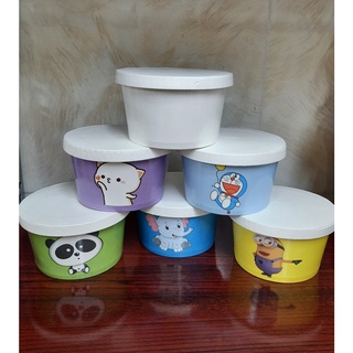 50 cái chén giấy 400ml (giao mẫu ngẫu nhiên bao gồm trắng)