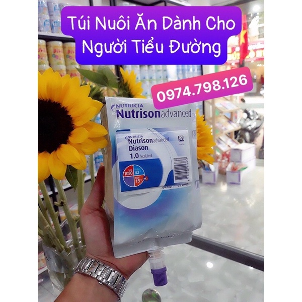 🌺Sữa Dinh Dưỡng Nutrison Diason 1000ml dành cho người tiểu đường - Túi Nuôi Ăn Nutrison Advanced Diason .