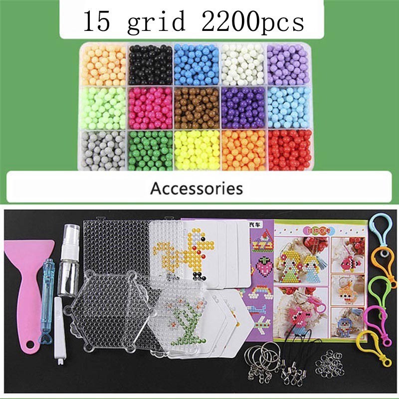 Bộ đồ chơi 3600 hạt dính nước ma thuật làm thủ công DIY rèn luyện trí tuệ