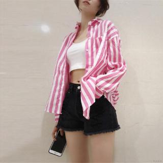 Áo sơ mi nữ tay dài sọc dọc