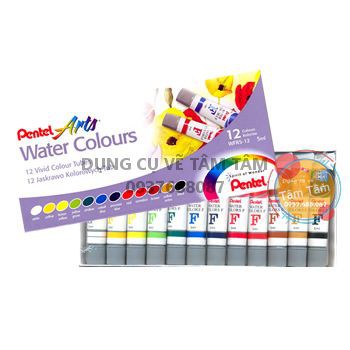[ TÂM TÂM ]-Màu nước Pentel 12/18/24 màu, Water color pentel 12/18/24 màu-