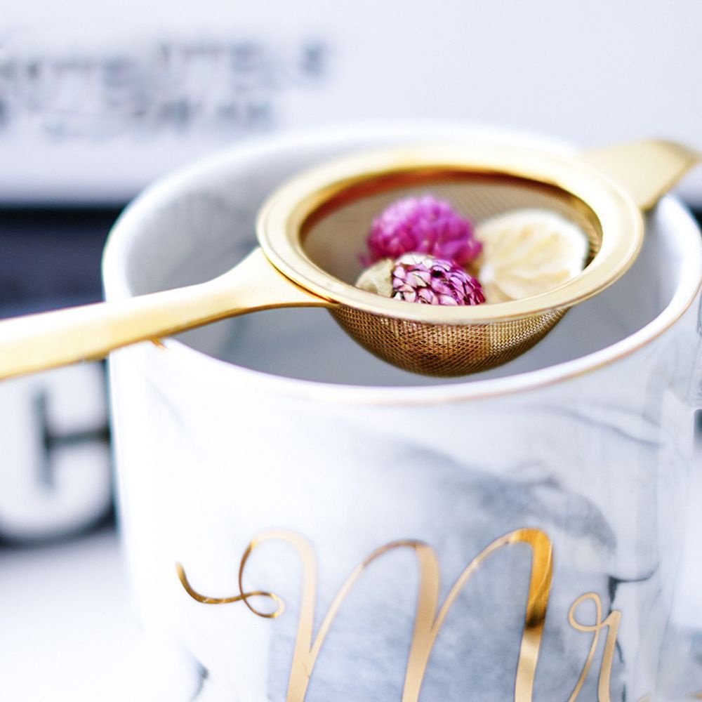 BERNARDO Useful Tea Strainer Entertime Infuser with Drip Bowl Stainless Steel Durable Rotating Handle Fine Mesh/Multicolor