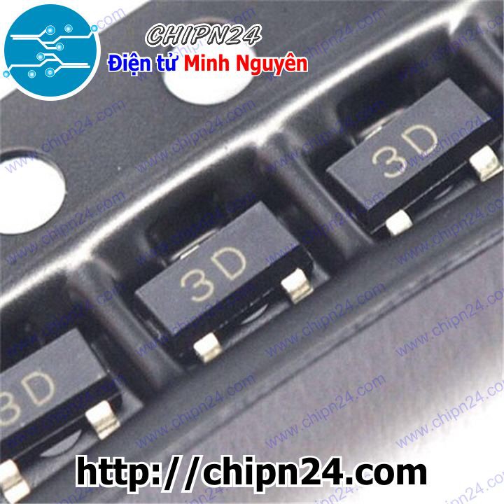 [10 CON] Transistor Dán A44 (3D) SOT-23 NPN 200mA 400V (SMD Dán) (KSP44 MMBTA44)