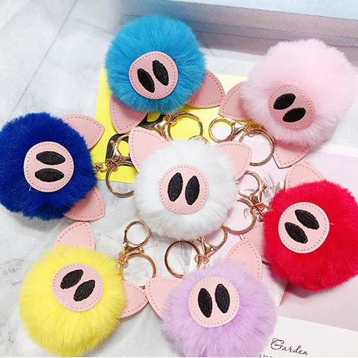 Móc Khóa Lông Heo Con