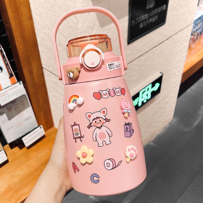 Bình Giữ Nhiệt 800ml Inox 304 Kèm Sticker