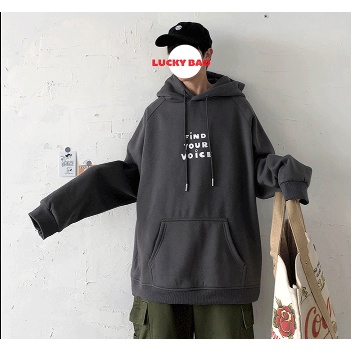 Áo Hoodie Nỉ Tay Dài Dáng Rộng In Chữ Thời Trang Hàn Quốc Dành Cho Cặp Đôi Size M-8XL