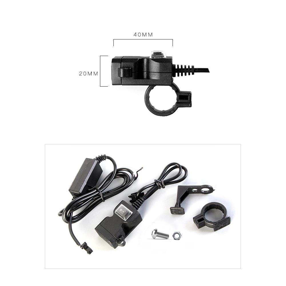 🎉 SD Điện thoại xe máy 12V-24V 2USB Nguồn cung cấp GPS Ổ cắm sạc