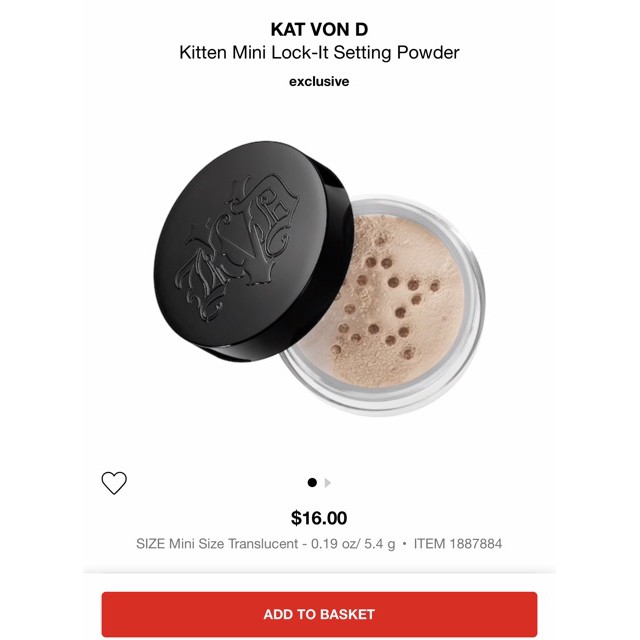 MINI Phấn setting kiềm dầu Kat Von D - Lock It Setting powder 1.4g | BigBuy360 - bigbuy360.vn