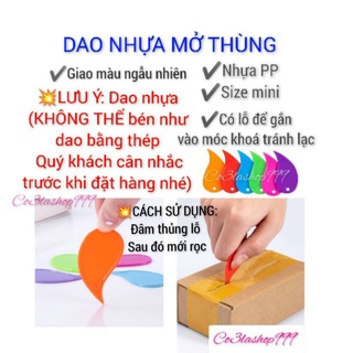 Dao nhựa rọc mở (khui) thùng carton(1 CÁI) còn MÀU CAM