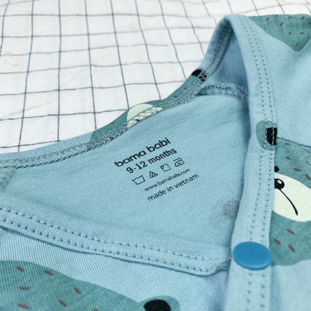 Bodysuit Bama Babi gấu xanh 100% cotton | BigBuy360 - bigbuy360.vn