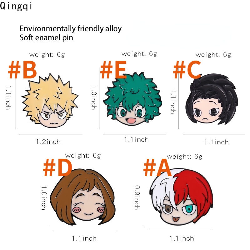 Ghim cài áo MISS ZOE kim loại tráng men in hình hoạt hình My Hero Academia