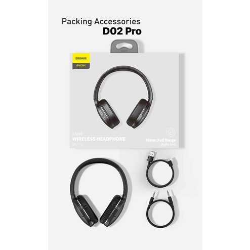 Tai nghe trùm đầu bluetooth Baseus D02 Pro không dây