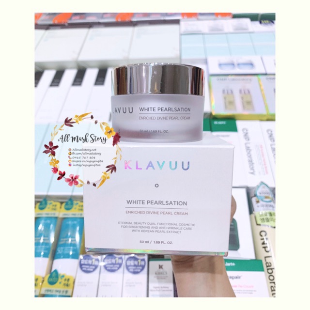 KEM DƯỠNG KLAVUU WHITE PEARLSATION ENRICHED DIVINE PEARL CREAM KLAVUU