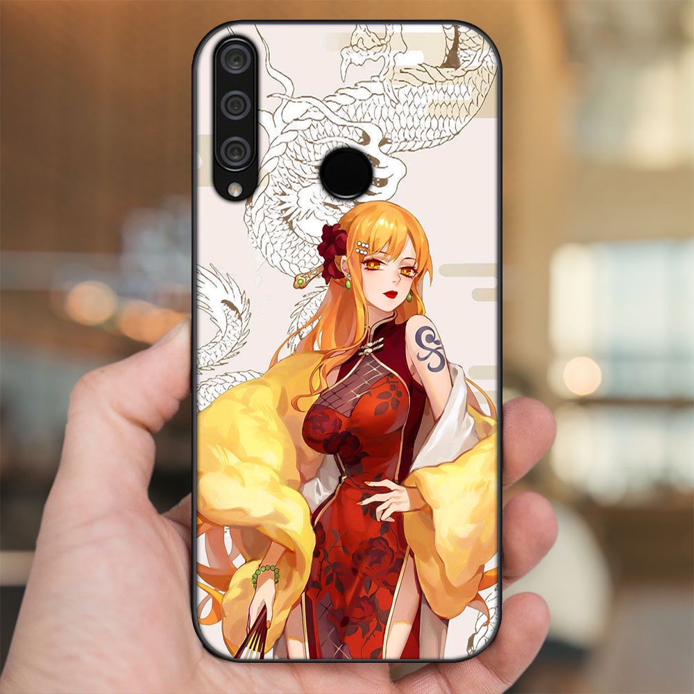 Ốp lưng Huawei Y6P viền đen in hình Nami One Piece Đảo Hải Tặc