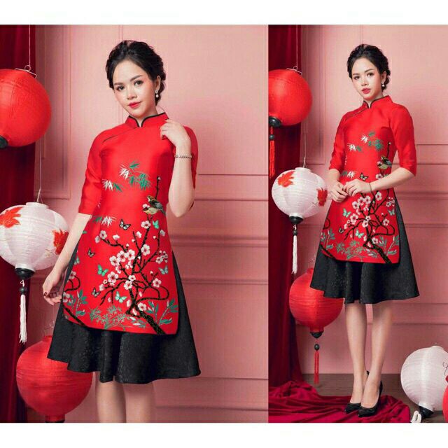 Sỉ 30 áo dài hoa mai