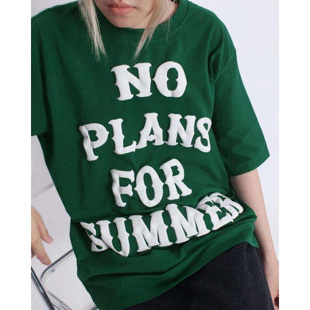 Áo thun đôi nam nữ No Summer xanh lá, nâu unisex cá tính  Trend giá rẻ, cotton 3158 mặc nhóm  Free ship