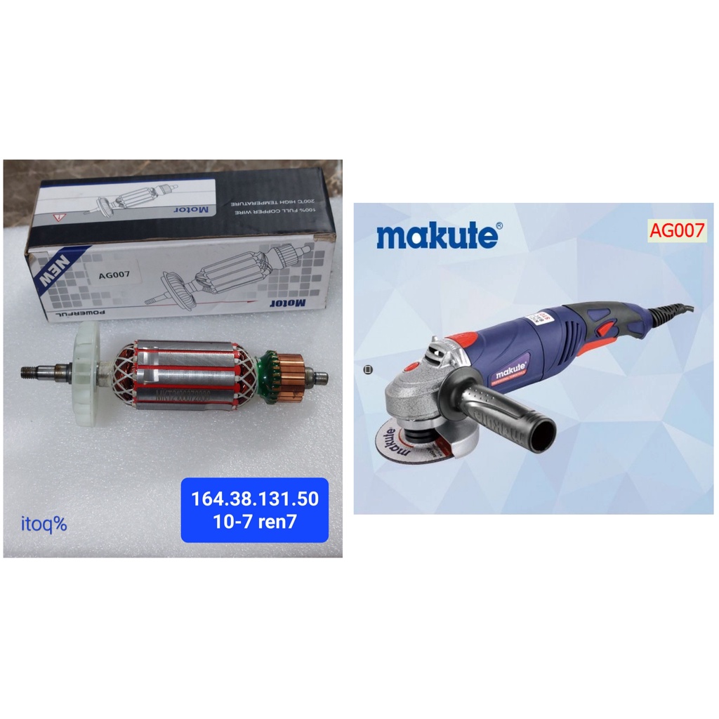 RÔ TO MÀI MAKUTE AG 007, RUỘT MÁY MÀI MAKUTE AG007 THÂN 38 HÀNG CÔNG TY