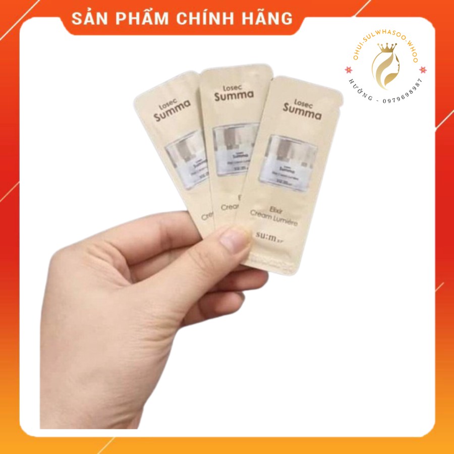 1 gói kem dưỡng trắng da mờ nám Sum losec summa elixir cream 1ml