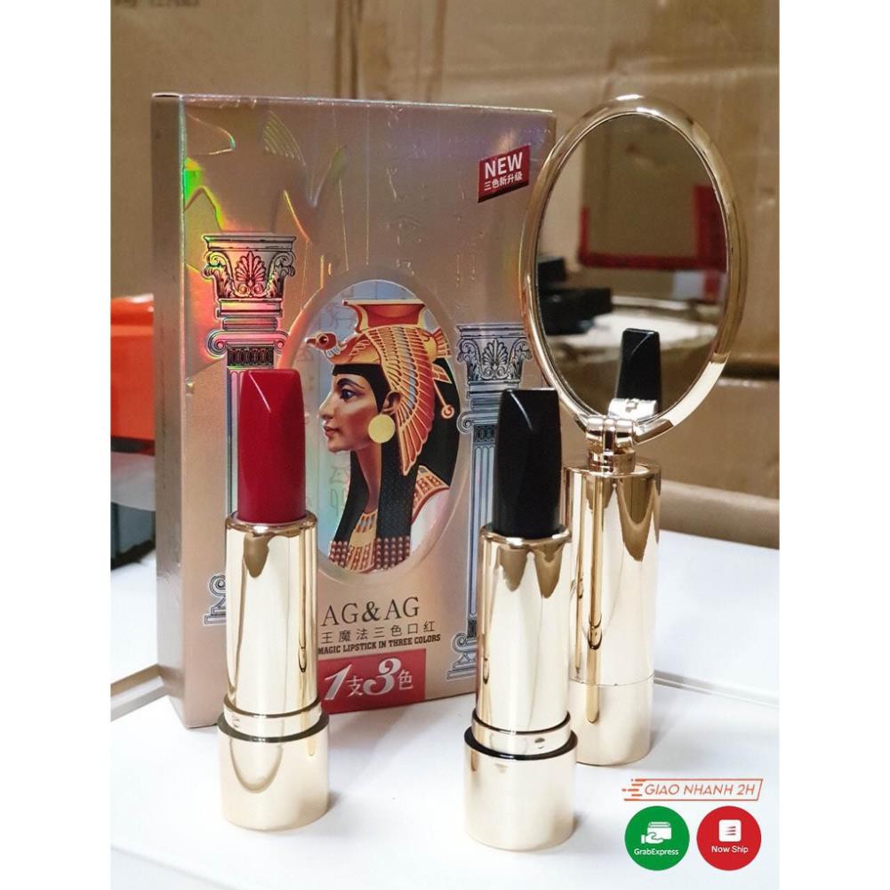 [𝑭𝑹𝑬𝑬𝑺𝑯𝑰𝑷] - ✦ CAO CẤP ✦ - Son Gương 3 Màu AG&AG Thiết Kê Sang Trọng, Chất Son Nhẹ, Mềm Mịn, Không Gây Khô Môi, Nặng Môi | BigBuy360 - bigbuy360.vn