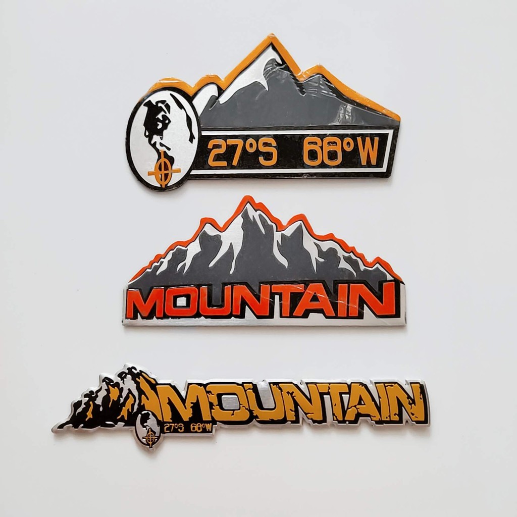 Tem Logo Hình Mountain Bằng Nhôm Nhiều Mẫu