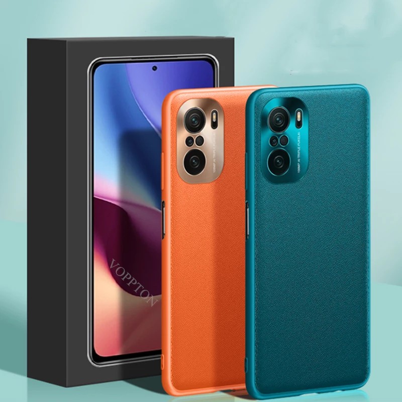 Ốp điện thoại bằng da trơn mỏng viền silicon mềm chất lương cao cho XIAOMI REDMI NOTE 10 K40 X3 PRO POCO F3 MI 11 10