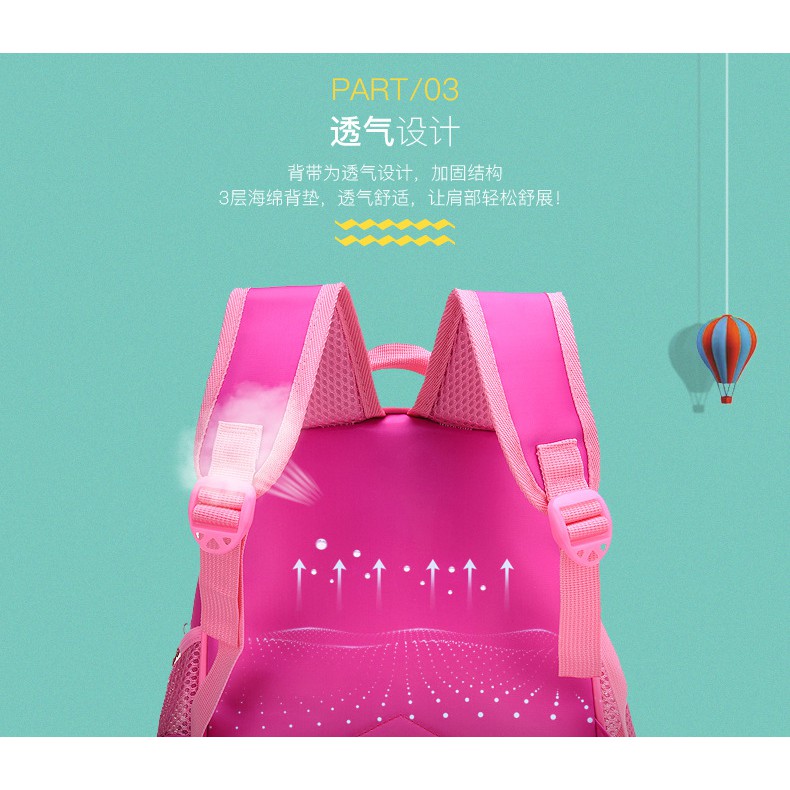 Balo mầm non cho bé trai bé gái từ 2 đến 5 tuổi in hình cô bé siêu quậy ngựa Pony người thép TE48