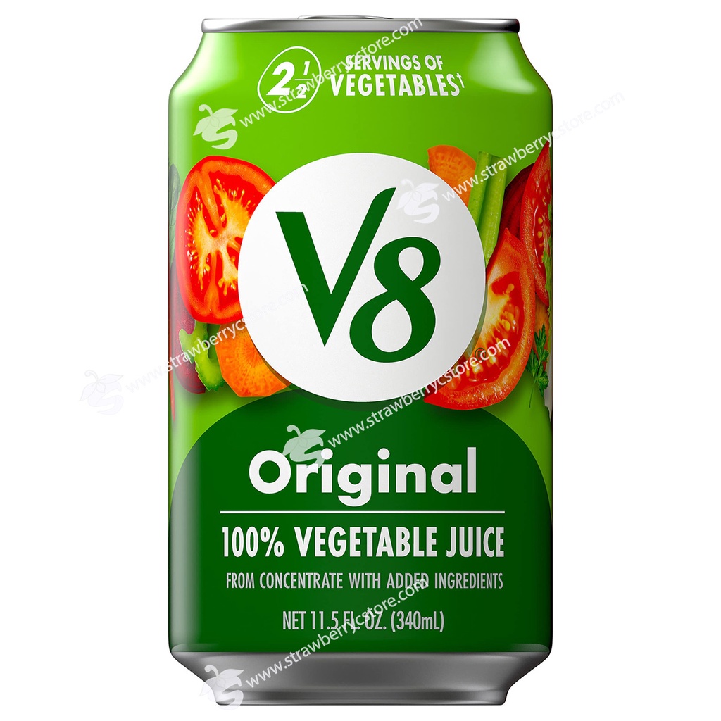 Nước Ép Rau Củ Quả V8 Original 100% Vegetable Juice, Lon 340 mL (11.5 Fl. Oz.)