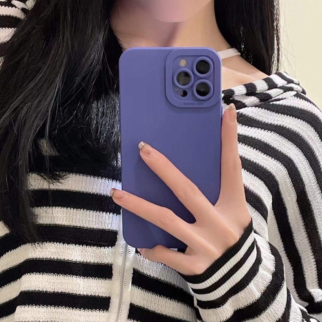 Ốp Điện Thoại tpu Màu Tím Taro Cho iphone 13 pro max ins12 pro max x/xs max11 pro max xsmax 7plus