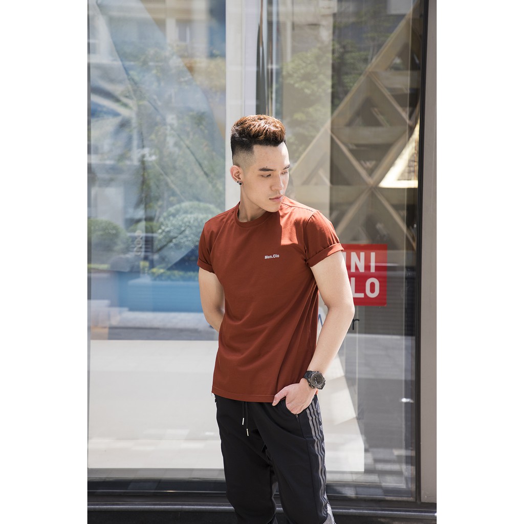 [MEN.CLO] Áo thun nam cổ tròn  vải Cotton hồ lạnh co giãn,dày dặn, form regular fit B3