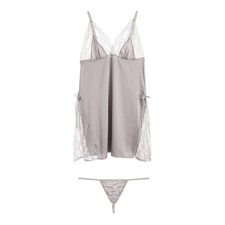 Đồ ngủ sexy Váy ngủ lụa xẻ hông viền ren gợi cảm cho phái đẹp (Hàng QC Cao Cấp) VN245 | BigBuy360 - bigbuy360.vn
